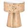 Zuo Aztec 15 3/4" Wide Gold Metal Round Side Table