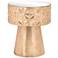 Zuo Aztec 15 3/4" Wide Gold Metal Round Side Table