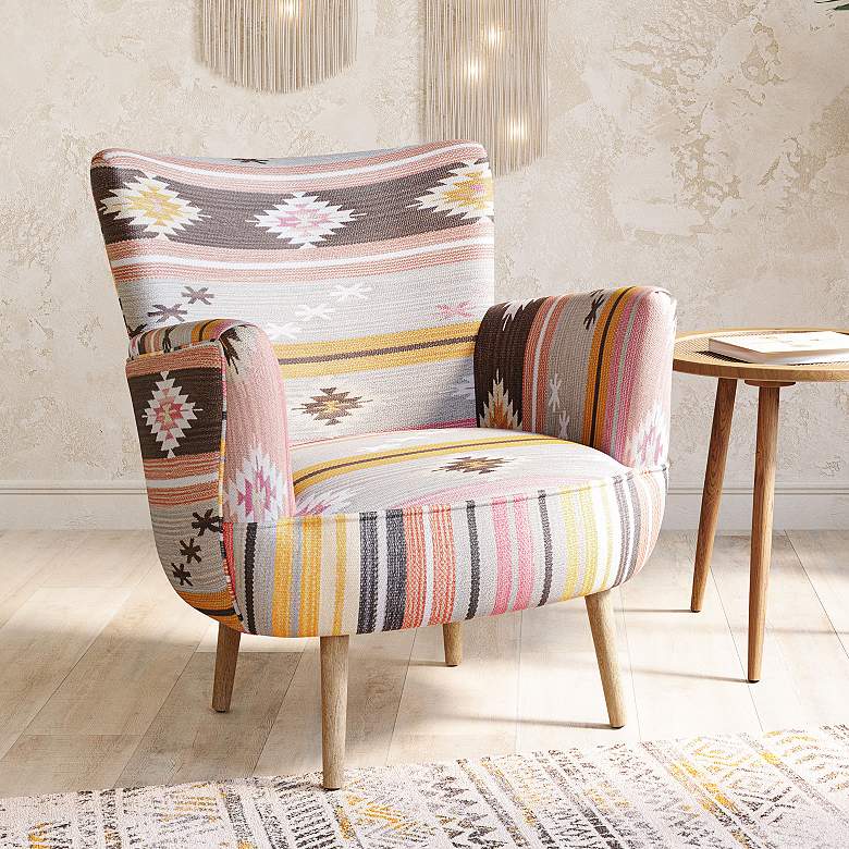 Image 1 Zuo Azteca Multi-Color Cotton Fabric Accent Chair
