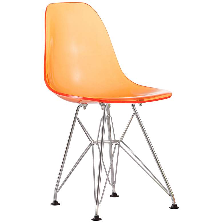 Image 1 Zuo Baby Spire Transparent Orange Kids Chair