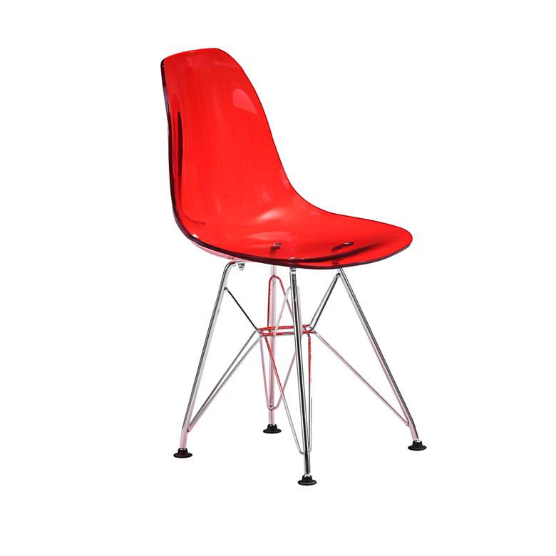 Image 1 Zuo Baby Spire Transparent Red Kids Chair