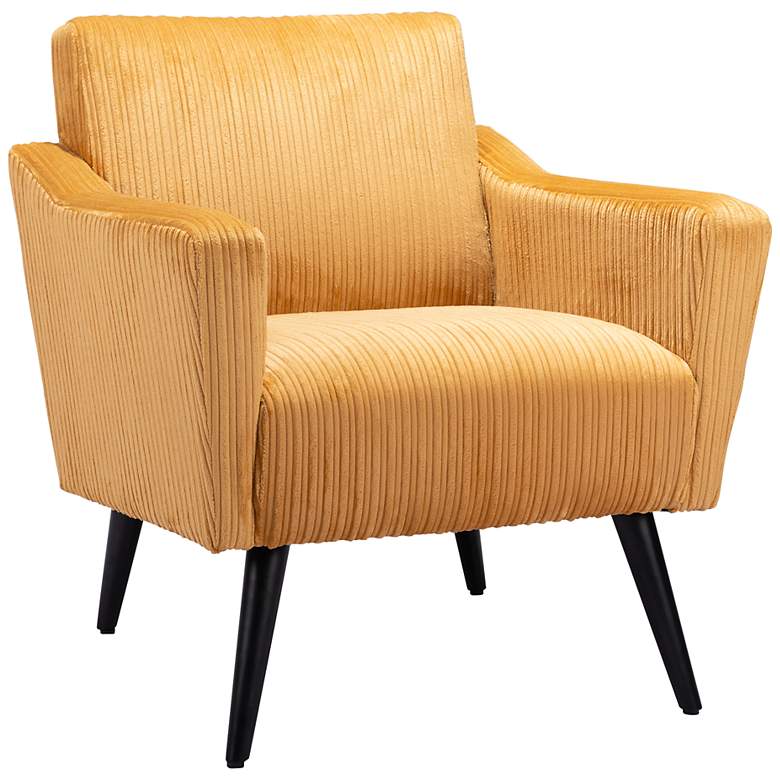Image 1 Zuo Bastille Yellow Fabric Accent Chair