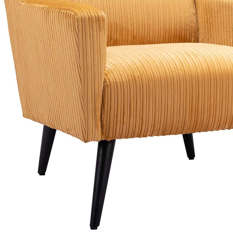 Image 3 Zuo Bastille Yellow Fabric Accent Chair more views