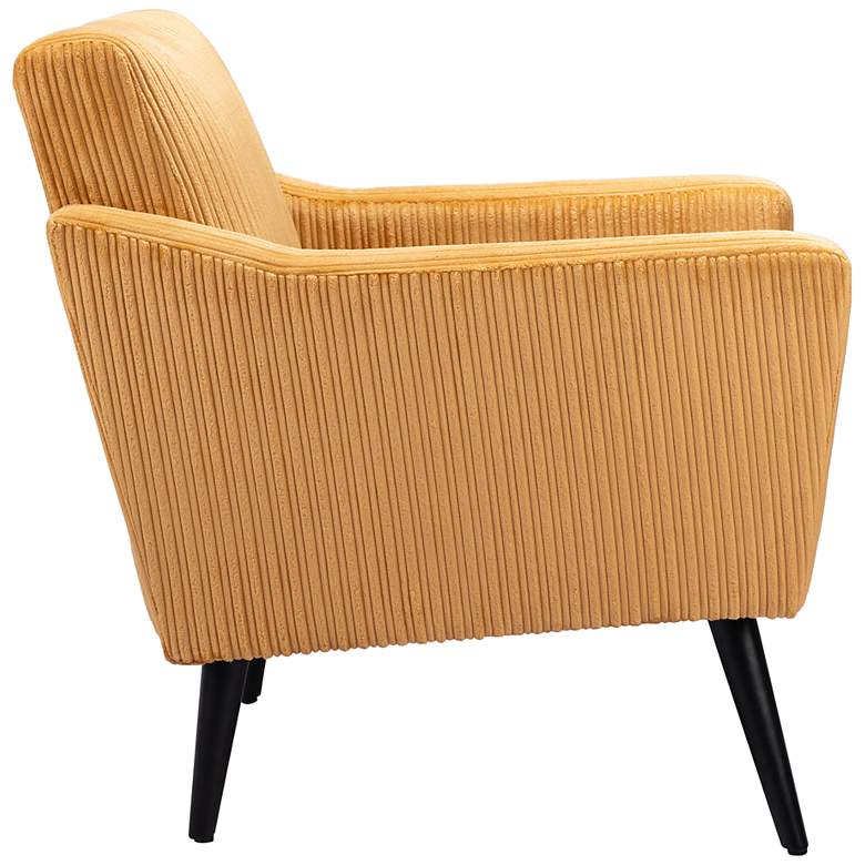 Image 5 Zuo Bastille Yellow Fabric Accent Chair more views