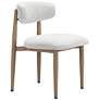 Zuo Bege 19 1/4" Wide Wood and White Fabric Modern Dining Chair