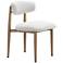 Zuo Bege 19 1/4" Wide Wood and White Fabric Modern Dining Chair