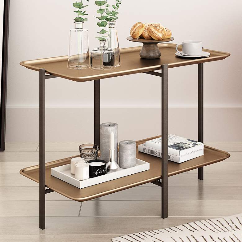 Image 1 Zuo Benjamin 32 3/4" Wide Gold Coffee Table