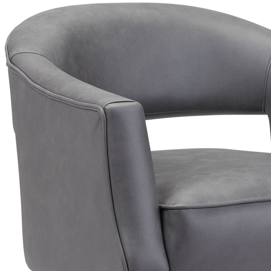 Image 2 Zuo Berkeley 27 1/4" Wide Vintage Gray Faux Leather Accent Chair more views