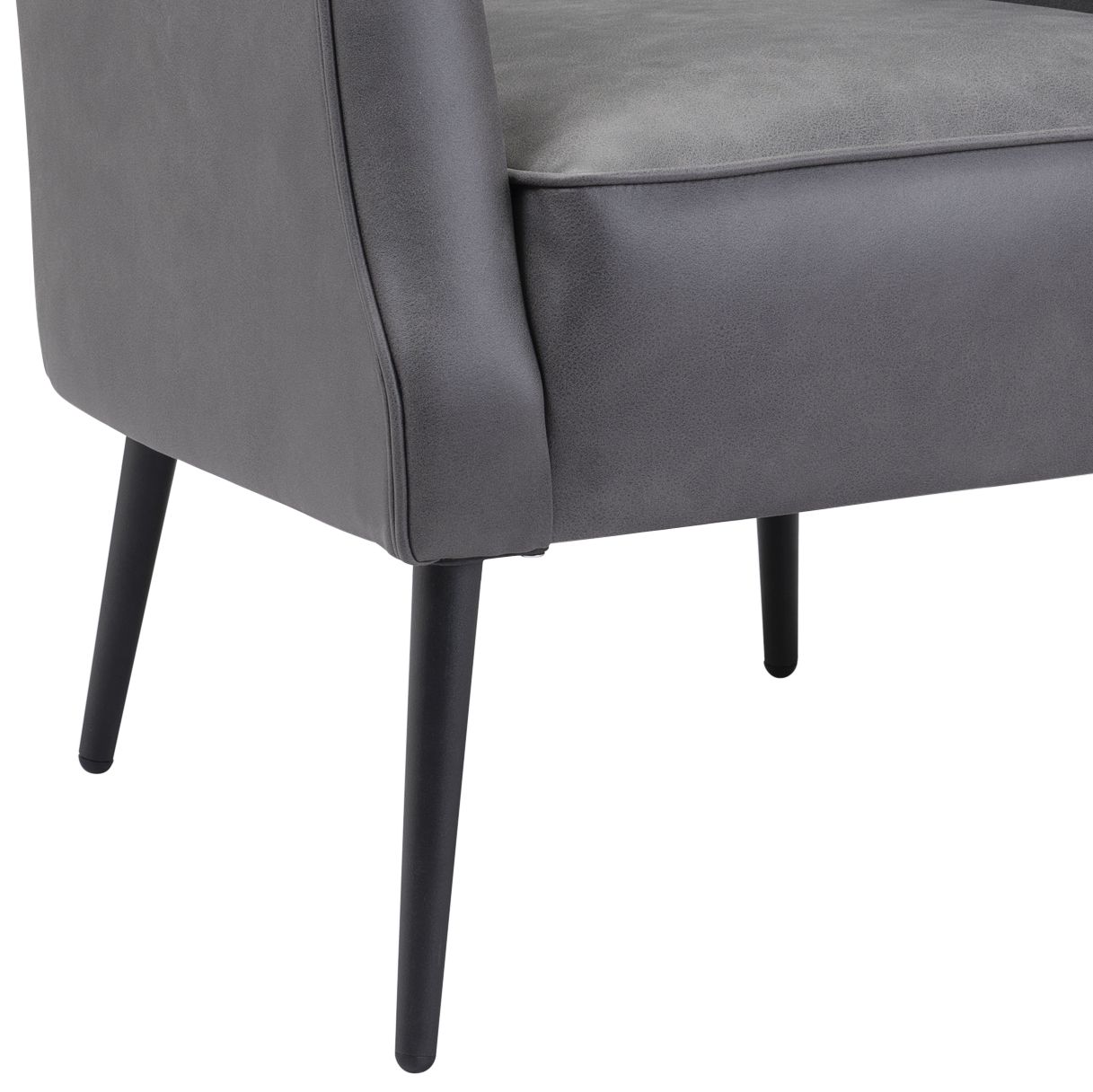 Image 3 Zuo Berkeley 27 1/4" Wide Vintage Gray Faux Leather Accent Chair more views