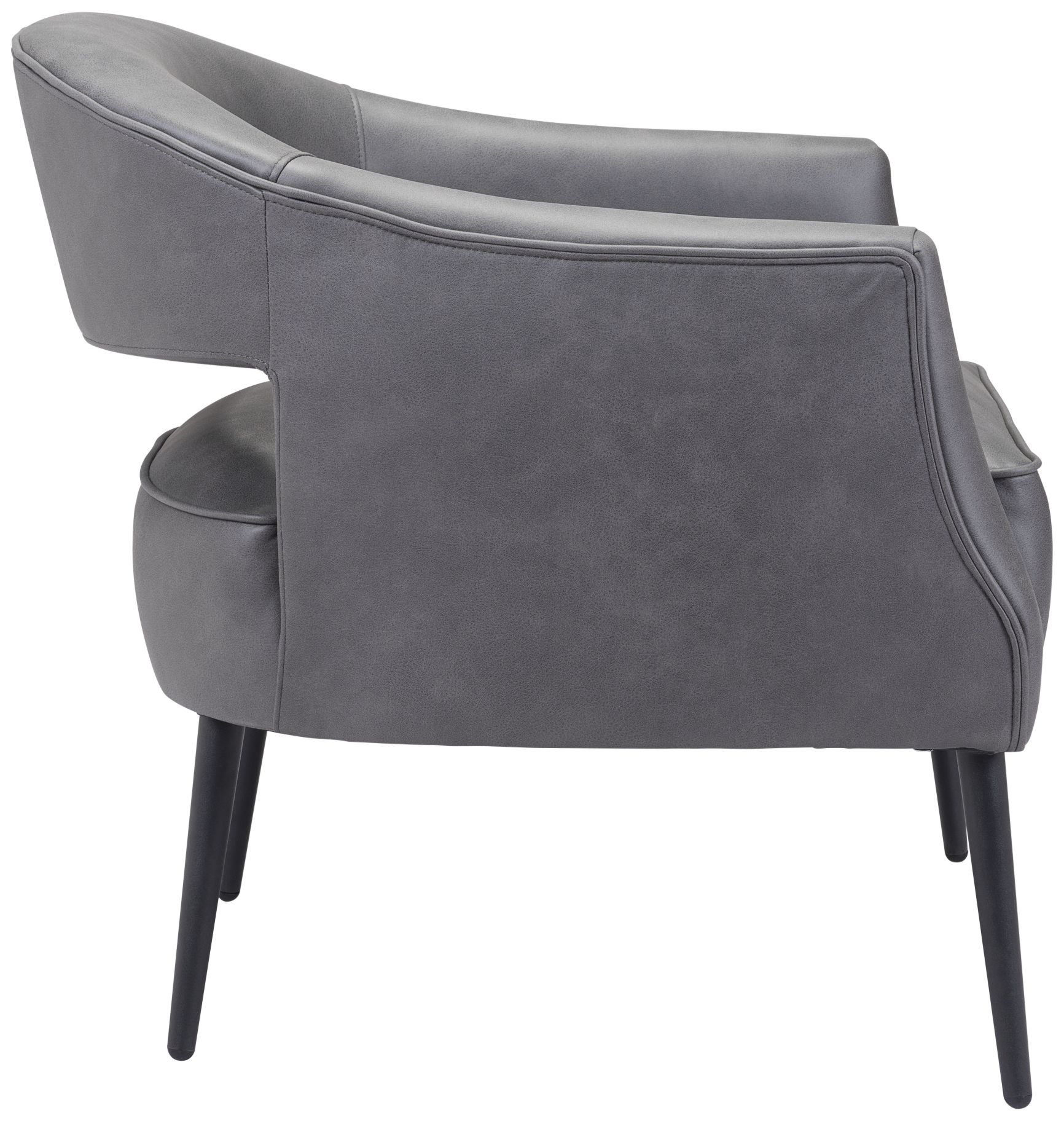 Image 6 Zuo Berkeley 27 1/4" Wide Vintage Gray Faux Leather Accent Chair more views