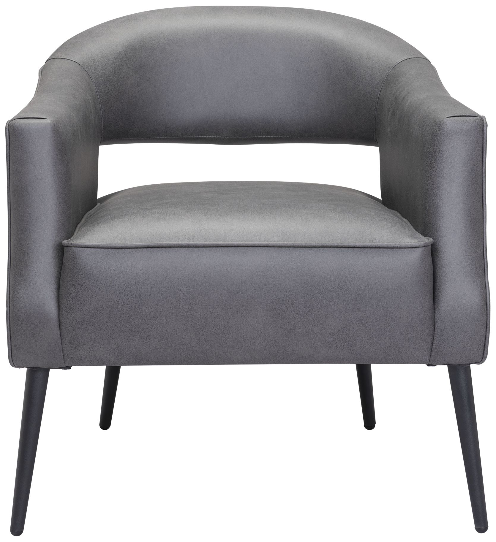 Image 7 Zuo Berkeley 27 1/4" Wide Vintage Gray Faux Leather Accent Chair more views