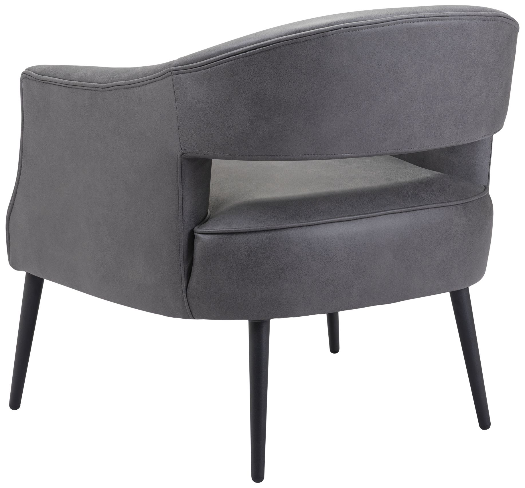 Zuo Berkeley 27 1/4" Wide Vintage Gray Faux Leather Accent Chair