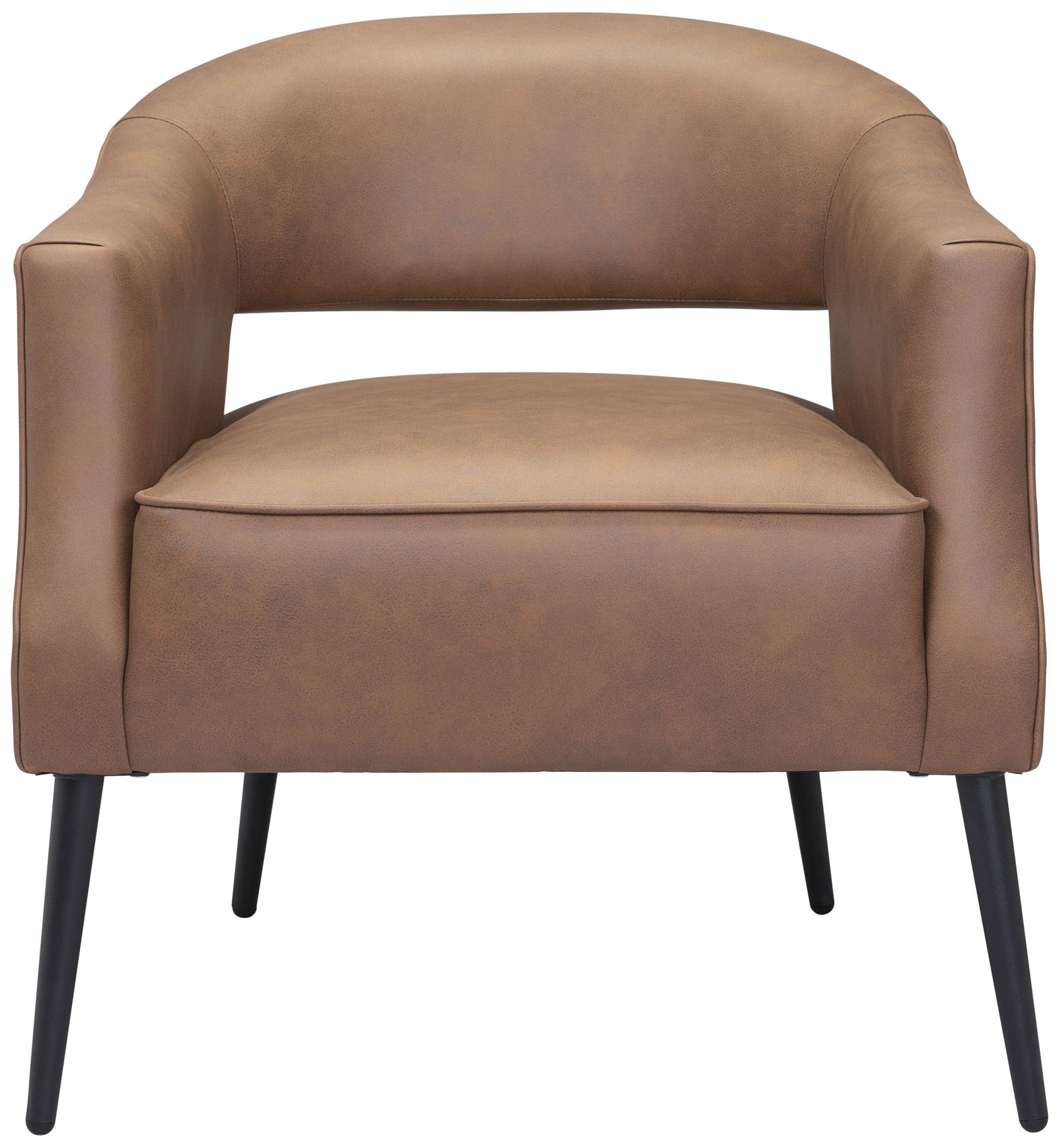 Image 7 Zuo Berkeley Vintage Brown Faux Leather Accent Chair more views
