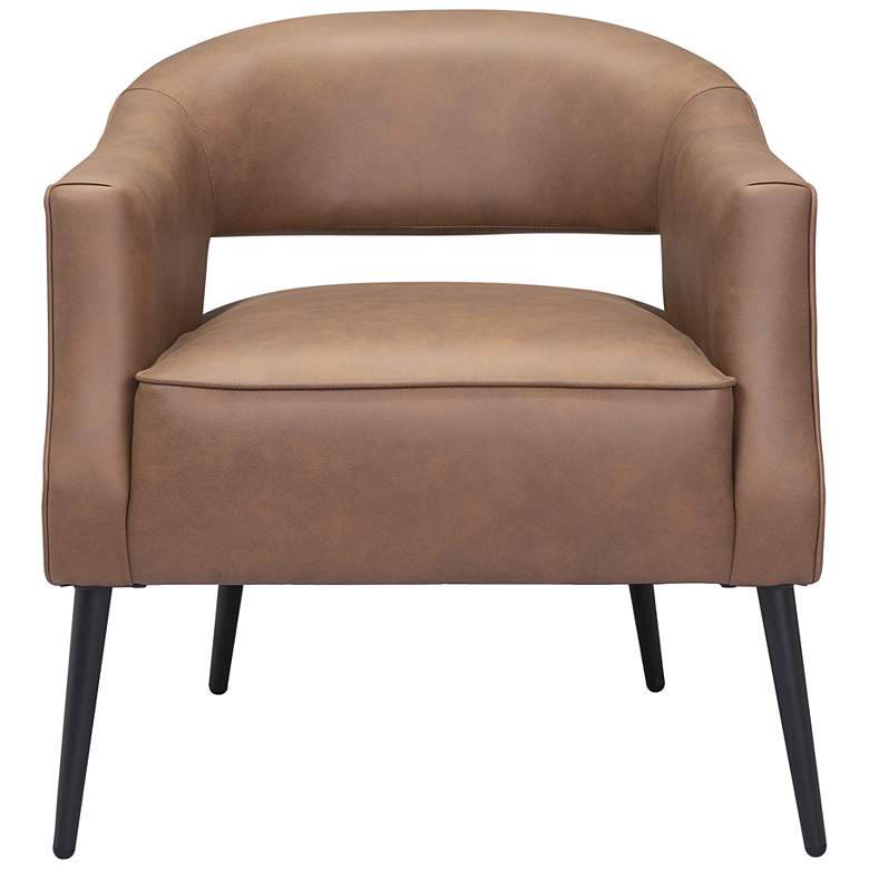Image 7 Zuo Berkeley Vintage Brown Faux Leather Accent Chair more views