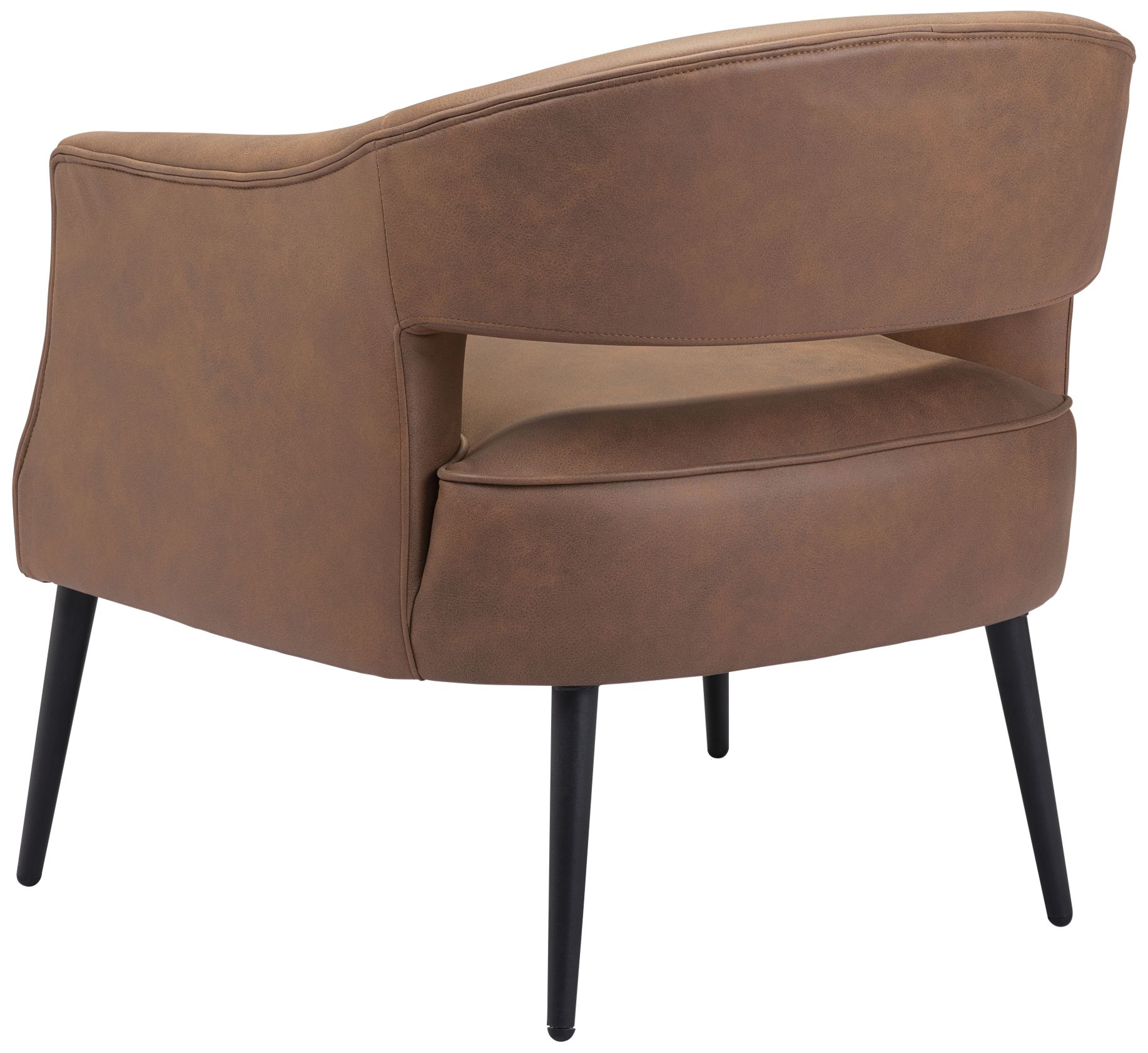 Zuo Berkeley Vintage Brown Faux Leather Accent Chair