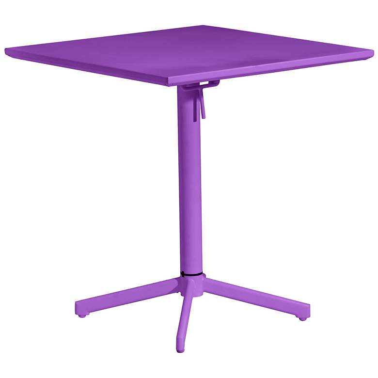 Image 1 Zuo Big Wave Purple Square Outdoor Folding Table