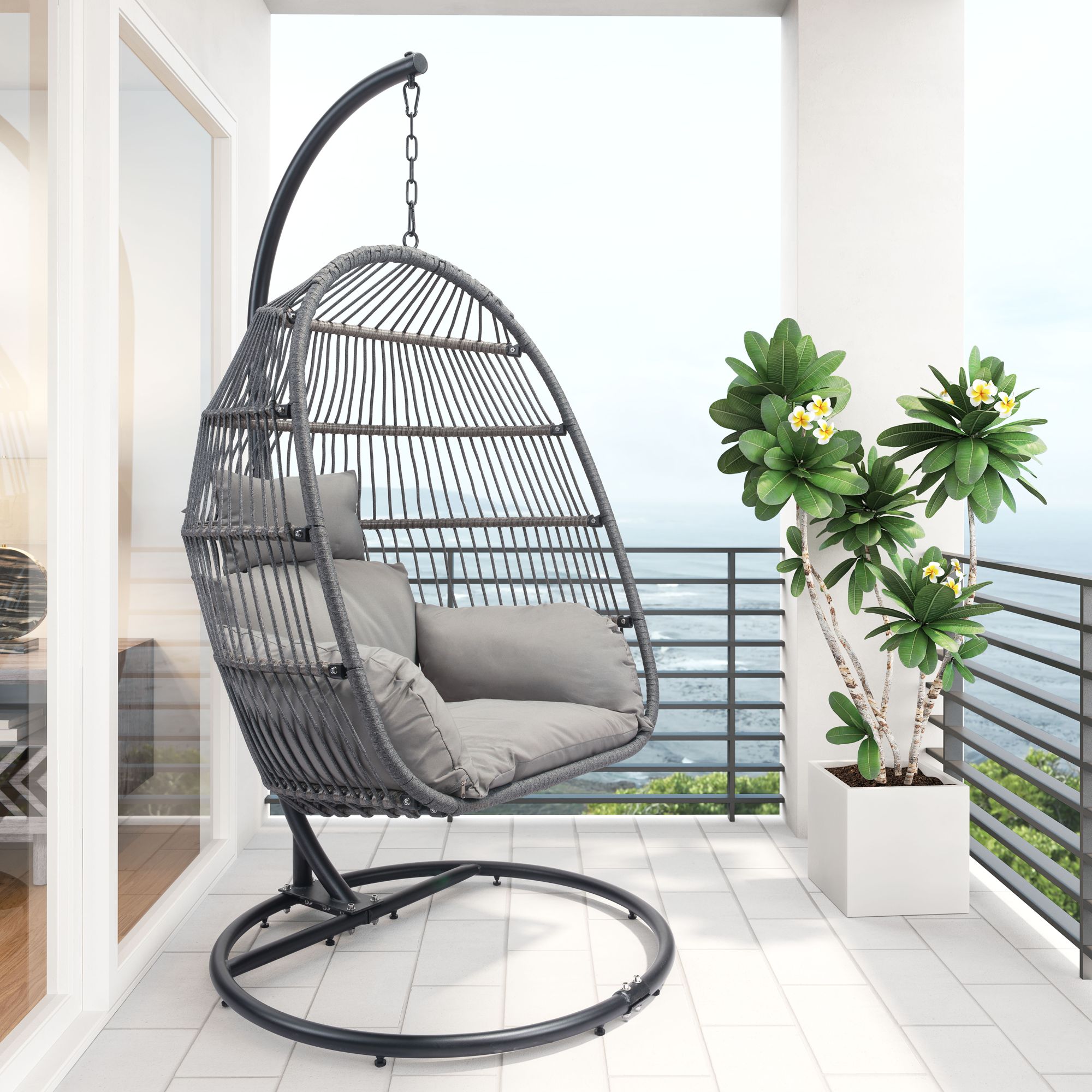 swivel hanging chair