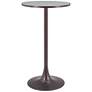 1_Zuo Bite 23 3/4" Wide Gray and Black Round Bar Table