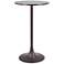 Zuo Bite 23 3/4" Wide Gray and Black Round Bar Table