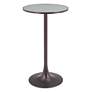 2_Zuo Bite 23 3/4" Wide Gray and Black Round Bar Table more views