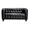 Zuo Black Leather Tufted Loveseat