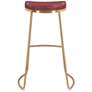 Zuo Bree 30 1/2" Burgundy Faux Leather Modern Bar Stools Set of 2 in scene