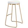 Zuo Bree 30 1/2" White Faux Leather Modern Kitchen Bar Stools Set of 2 in scene