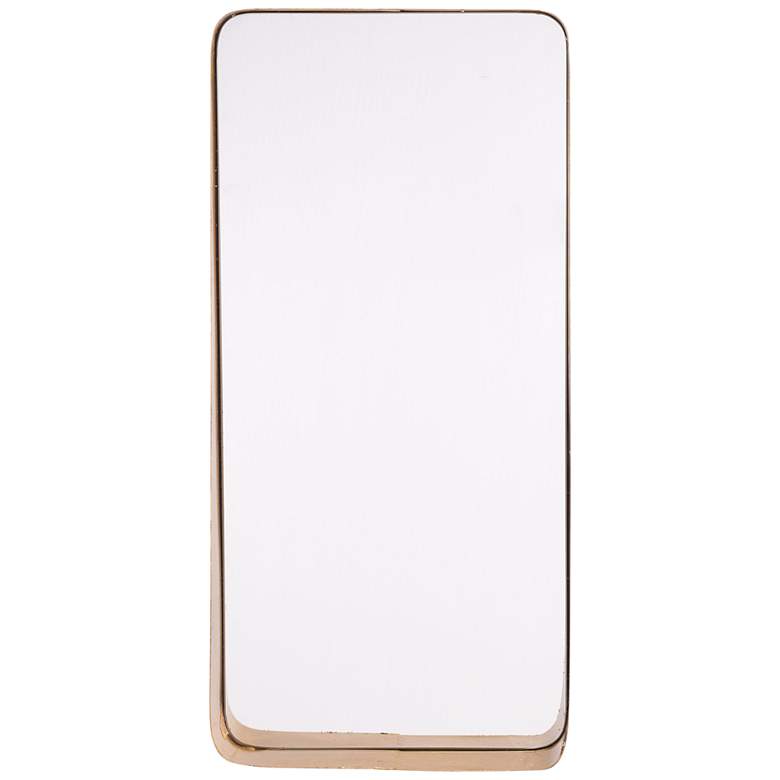 Zuo Brighton Gold 14 1/4 inch x 29 3/4 inch Rectangular Wall Mirror