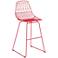 Zuo Brody 29 1/4"H Red Indoor-Outdoor Bar Chair