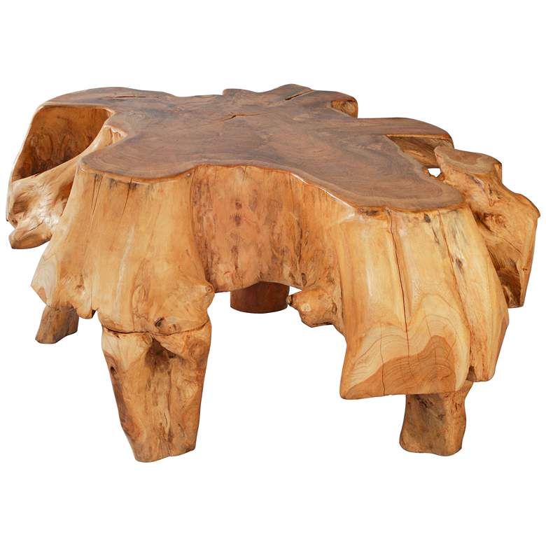 Image 1 Zuo Broll Natural Wax Wood Accent Table