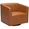 Zuo Brooks Brown Faux Leather Accent Chair
