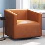 Zuo Brooks Brown Faux Leather Accent Chair