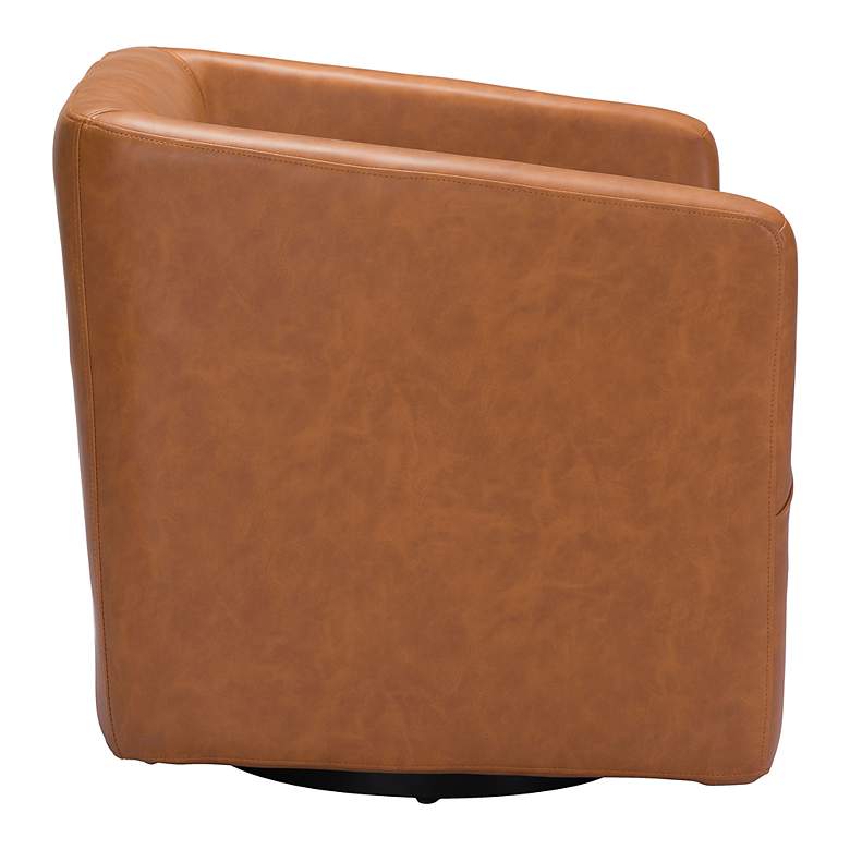Image 4 Zuo Brooks Brown Faux Leather Accent Chair more views