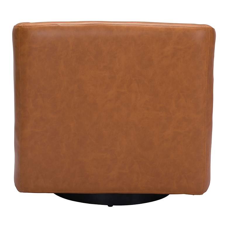 Image 5 Zuo Brooks Brown Faux Leather Accent Chair more views