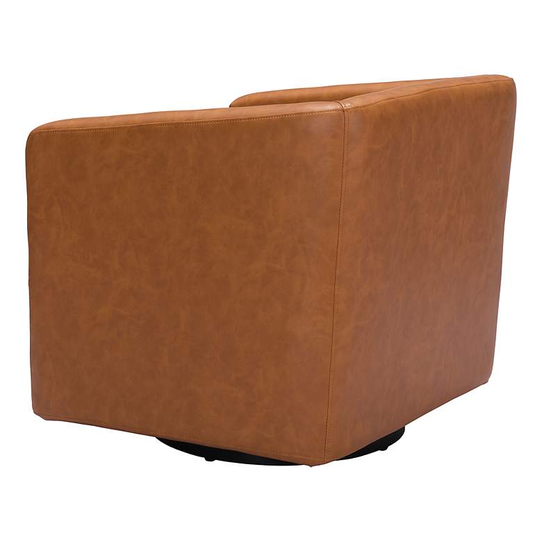 Image 6 Zuo Brooks Brown Faux Leather Accent Chair more views