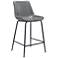 Zuo Byron 26 1/2" Gray Fabric Counter Height Modern Bar Stool