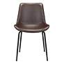 Zuo Byron Brown Faux Leather Dining Chairs Set of 2