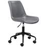 Zuo Byron Gray Adjustable Swivel Office Chair