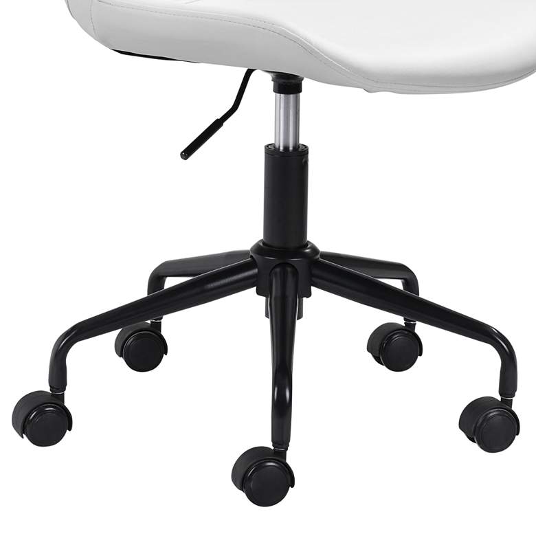 Image 3 Zuo Byron White Adjustable Swivel Modern Office Chair more views