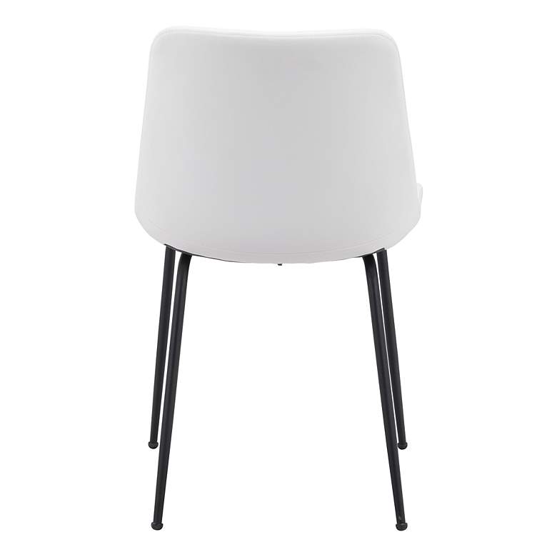 Image 5 Zuo Byron White Faux Leather Dining Chairs Set of 2 more views