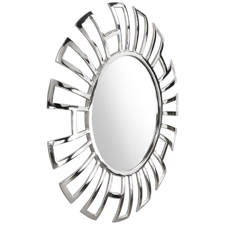 Image 5 Zuo Calmar Silver 30 1/4 inch Round Decorative Wall Mirror more views
