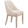Zuo Calmo 21" Wide Beige Fabric Modern Dining Chair