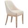 Zuo Calmo 21" Wide Beige Fabric Modern Dining Chair