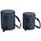 Zuo Candice Blue Round Storage Ottomans Set of 2