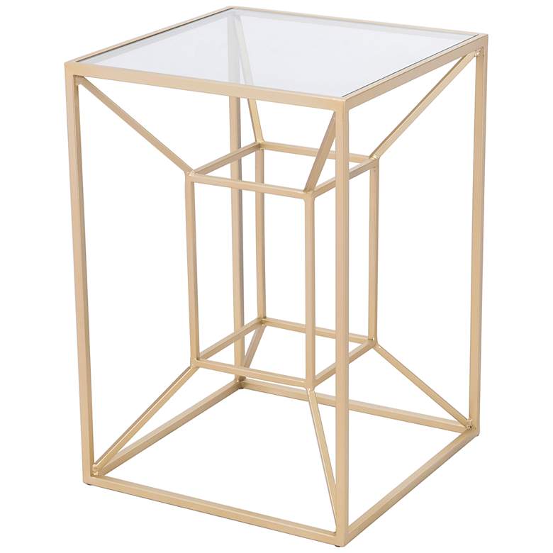 Image 2 Zuo Canyon 16 inch Wide Gold Side Table