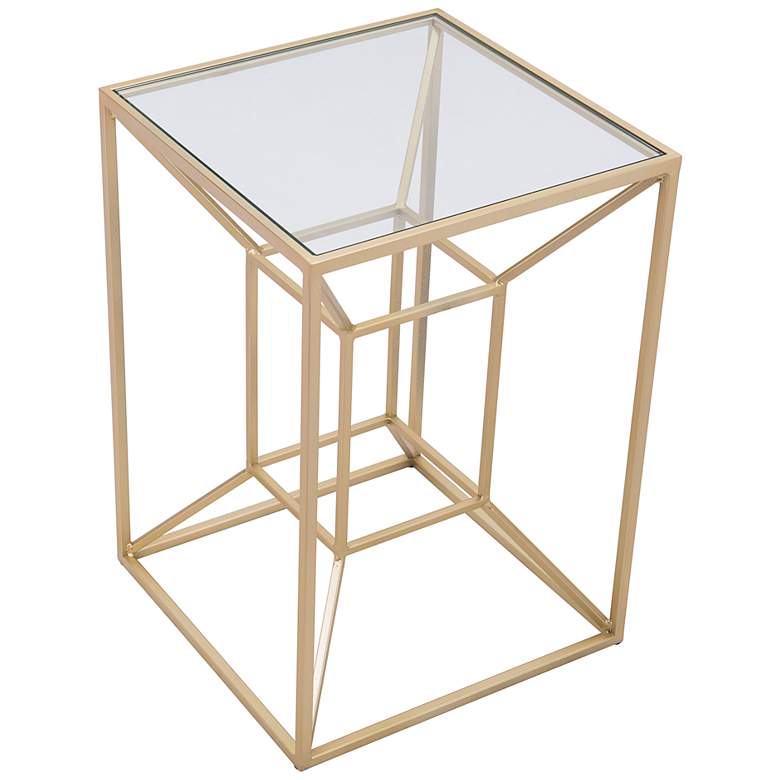 Image 7 Zuo Canyon 16 inch Wide Gold Side Table more views