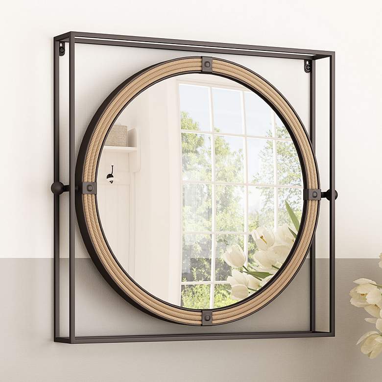Image 1 Zuo Capell Gray 23 1/2" x 21 3/4" Decorative Wall Mirror