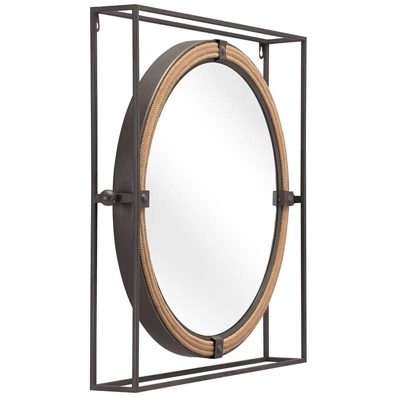 Image 5 Zuo Capell Gray 23 1/2" x 21 3/4" Decorative Wall Mirror more views