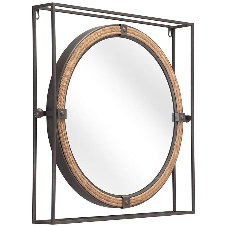 Image 6 Zuo Capell Gray 23 1/2" x 21 3/4" Decorative Wall Mirror more views
