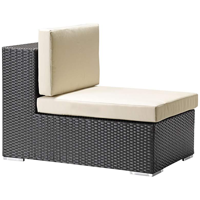 Image 1 Zuo Cartagena Espresso and Beige Outdoor Middle Chair